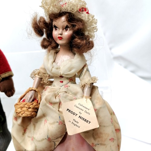 217 - A vintage collection of 18 costume dolls the talest 36cm high including Nistis Spanish doll, Peggy N... 