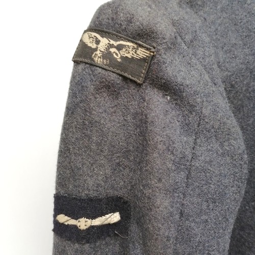 234 - WWII RAF tunic with original cloth badges / buttons - 88cm chest ~ has an indistinct issue stamp