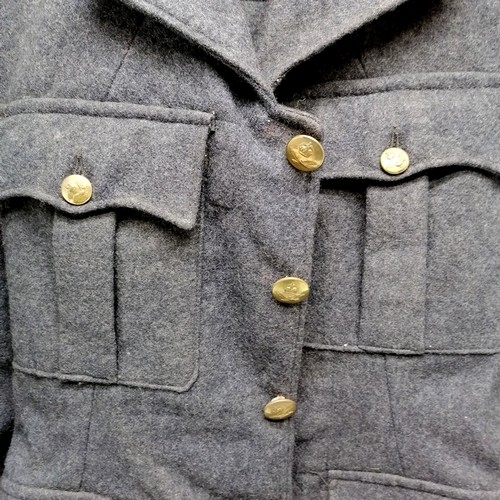 234 - WWII RAF tunic with original cloth badges / buttons - 88cm chest ~ has an indistinct issue stamp