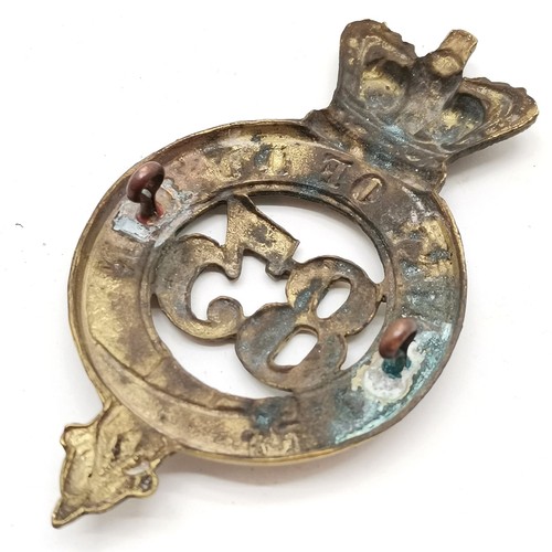 291 - 83rd (County of Dublin) Regiment of Foot military badge - 7.5cm high and has some slight discolourat... 