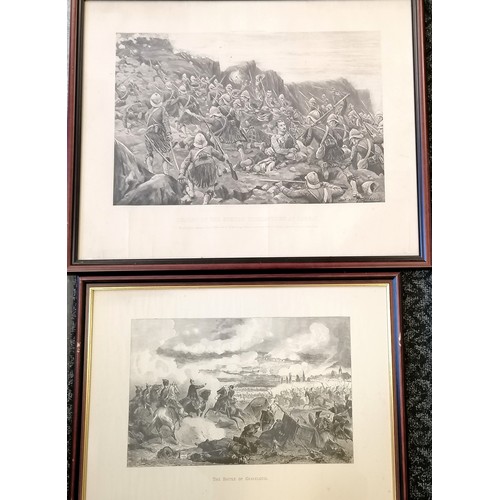 338 - 4 x framed military prints inc 1897 Charge of the Gordon Highlanders at Dargai (frame 66.5cm x 81cm)... 