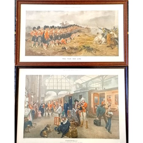 338 - 4 x framed military prints inc 1897 Charge of the Gordon Highlanders at Dargai (frame 66.5cm x 81cm)... 