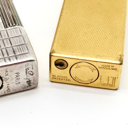 73 - Dunhill Rollagas lighter (in original box with instructions) t/w Dupont silver plated lighter