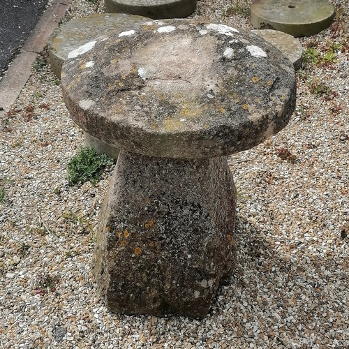 2 - Antique staddle stone - 70cm high x 60cm diameter