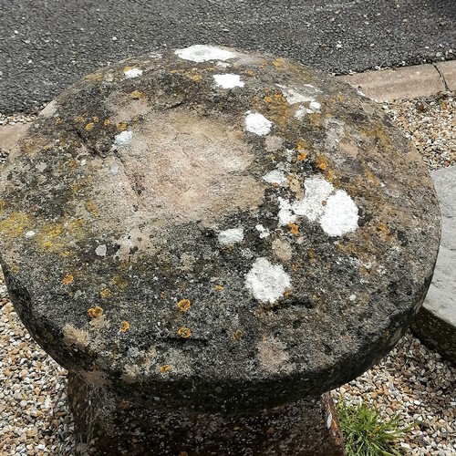 2 - Antique staddle stone - 70cm high x 60cm diameter