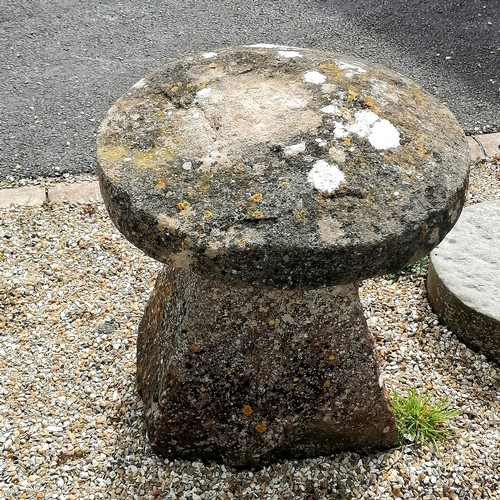 2 - Antique staddle stone - 70cm high x 60cm diameter