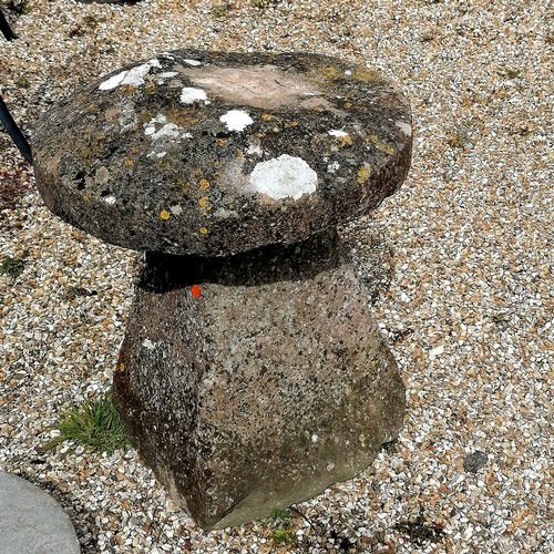 2 - Antique staddle stone - 70cm high x 60cm diameter