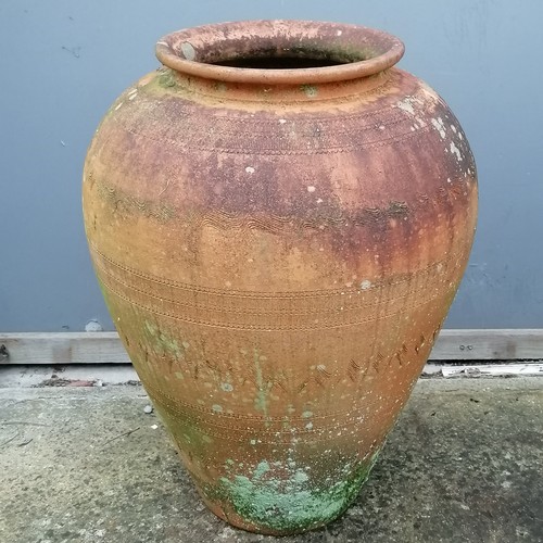 42 - Terracotta amphora urn 65cm high x 46cm diameter - slight crack to the base