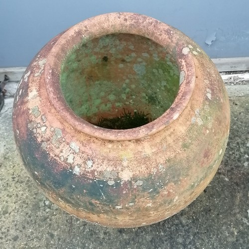 42 - Terracotta amphora urn 65cm high x 46cm diameter - slight crack to the base