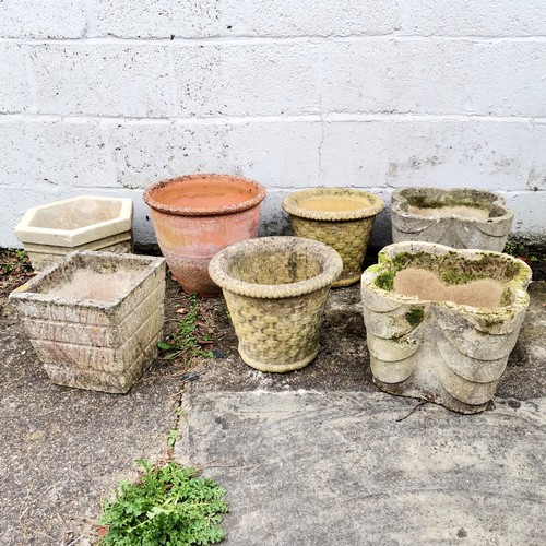 53 - 7 plant pots largest 37cm diameter