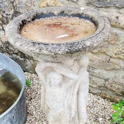 55 - Figural birdbath - H80cm x D40cm