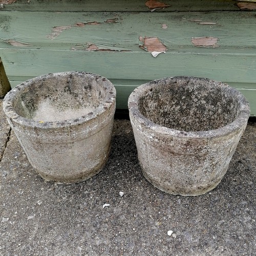 76 - Pair of circular planters 30cm diameter x 21cm high