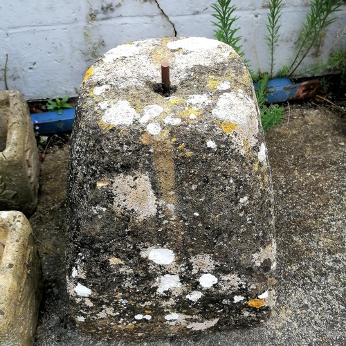 79 - Antique Staddle stone base 60cm high base 40cm x 40cm