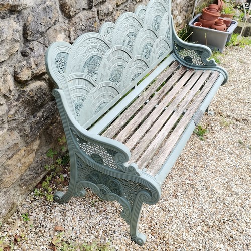 98 - Victorian Aesthetic movement Thomas Jeckyll cast iron bench by Barnard Bishop & Barnards c1878 182cm... 