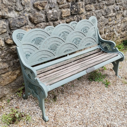 98 - Victorian Aesthetic movement Thomas Jeckyll cast iron bench by Barnard Bishop & Barnards c1878 182cm... 