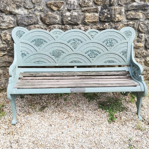 98 - Victorian Aesthetic movement Thomas Jeckyll cast iron bench by Barnard Bishop & Barnards c1878 182cm... 