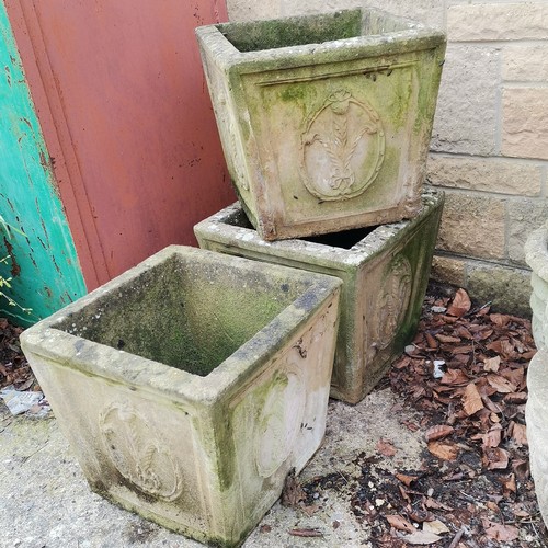 106 - 3 square planters 36cm x 36cm x 32cm high