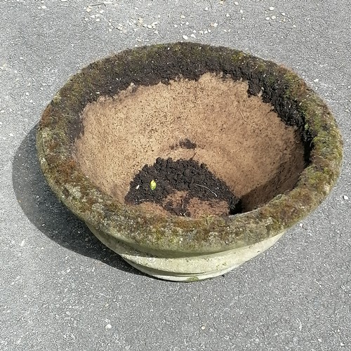 114 - Large circular low planter 60cm diameter x 30cm high