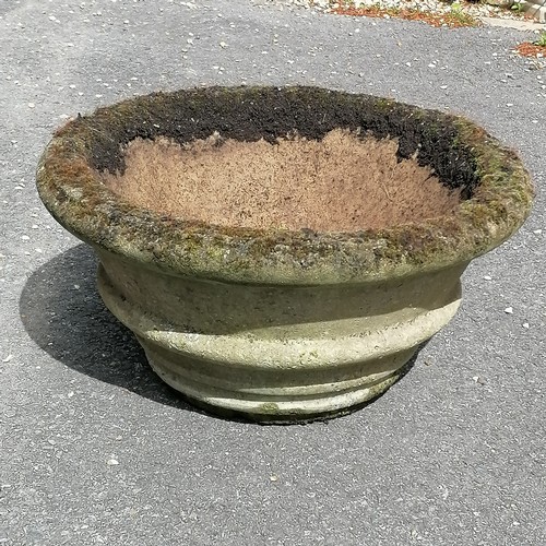 114 - Large circular low planter 60cm diameter x 30cm high