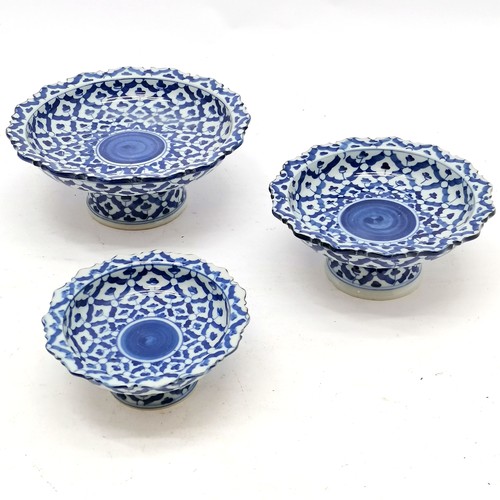 152 - Antique Chinese ceramic bowl with old rivet repairs (23cm diameter) t/w Imari bowl (a/f) & 3 x blue ... 