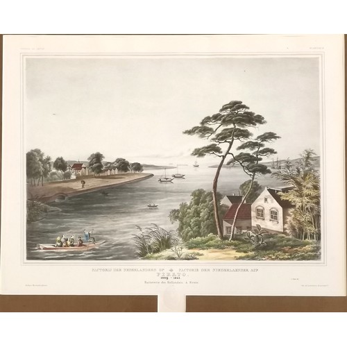 224 - Antique Voyage au Japon etching #3 'Factorij der Nederlanders op / Factorie der Niederlaender auf - ... 