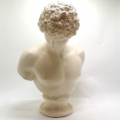 243 - Antique Musée central des arts classical museum plaster copy bust of a male - 70cm ~ has slight loss... 