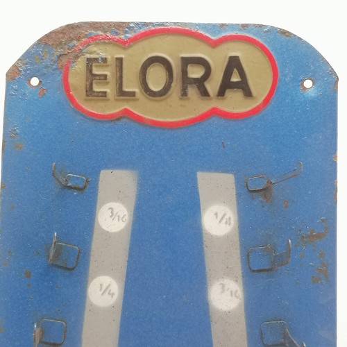 247 - Elora unusual advertising shop display spanner rack sign with original paint - 50cm x 22.5cm ~ some ... 