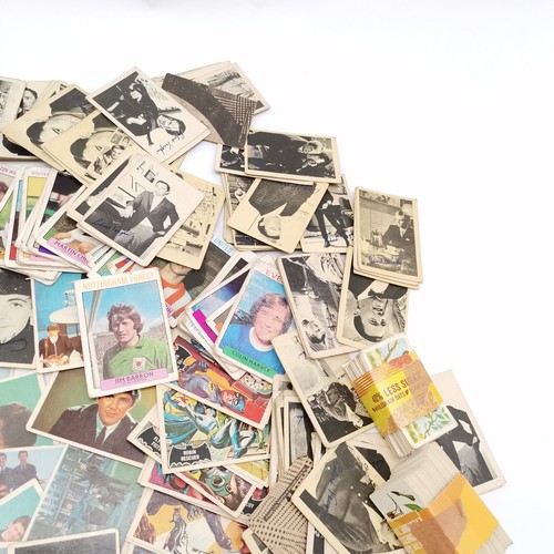 255 - Qty of odd gum cards inc A&BC Beatles, Batman, Battle cards, Speed kings, footballers, The man from ... 