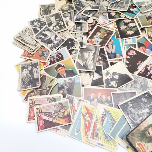 255 - Qty of odd gum cards inc A&BC Beatles, Batman, Battle cards, Speed kings, footballers, The man from ... 