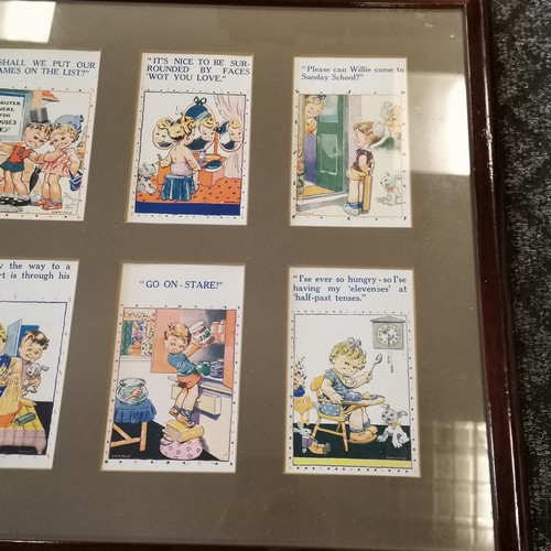 256 - 2 x framed displays of children related postcards inc 5 cards by Frederick Izydor Spurgin - frame 43... 