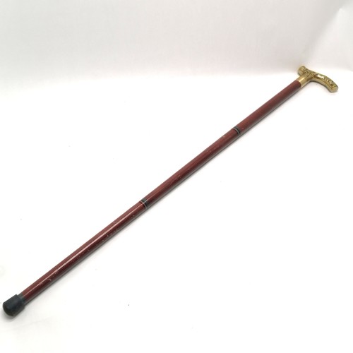 269 - Novelty walking stick with drinks phial inside - 85cm long & in used condition