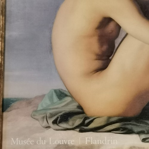 273 - Framed print of a nude male by Jean-Hippolyte Flandrin (1809–64) - frame 59cm x 78cm