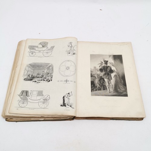 282 - Antique Victorian book - The pictorial gallery of arts ~ disbound but contains many interesting pict... 