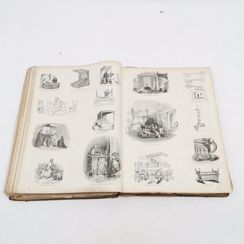 282 - Antique Victorian book - The pictorial gallery of arts ~ disbound but contains many interesting pict... 