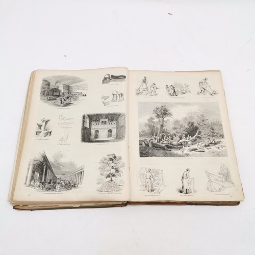 282 - Antique Victorian book - The pictorial gallery of arts ~ disbound but contains many interesting pict... 