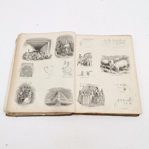 282 - Antique Victorian book - The pictorial gallery of arts ~ disbound but contains many interesting pict... 