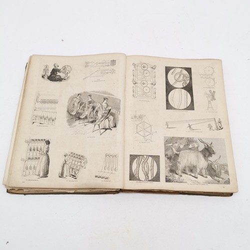 282 - Antique Victorian book - The pictorial gallery of arts ~ disbound but contains many interesting pict... 