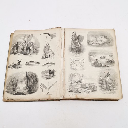 282 - Antique Victorian book - The pictorial gallery of arts ~ disbound but contains many interesting pict... 