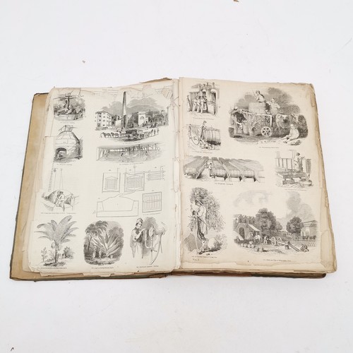 282 - Antique Victorian book - The pictorial gallery of arts ~ disbound but contains many interesting pict... 