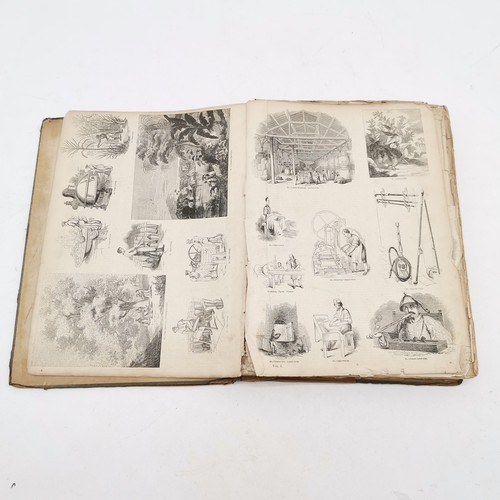 282 - Antique Victorian book - The pictorial gallery of arts ~ disbound but contains many interesting pict... 