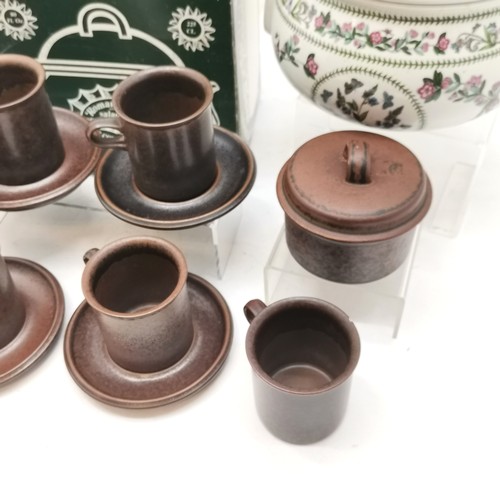 311 - Arabia (Finland) ceramic part coffee set t/w 2 x Portmeirion boxed salad bowl / open vegetable / cas... 