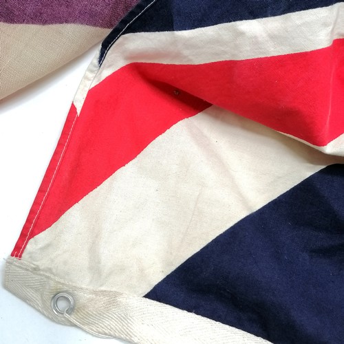 316 - 2 x vintage Union Jack cloth flags - longest 132cm x 70cm