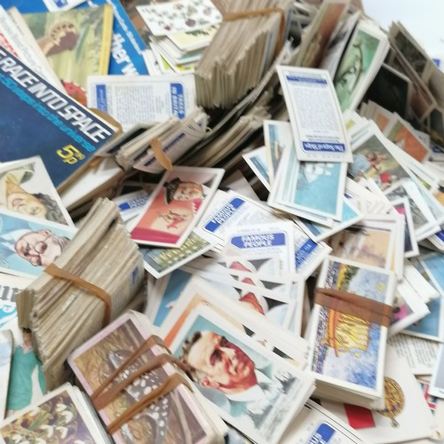 342 - Qty of postcards, teacards (some stuck in albums), Shell tokens etc