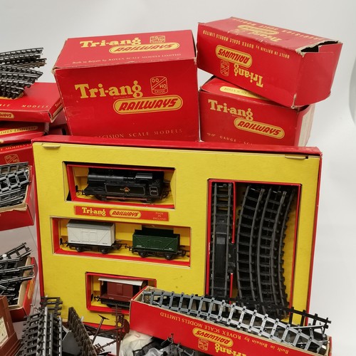 344 - Large qty of Tri-ang OO gauge electric inc RS.4 & boxed, signals. buildings, track etc