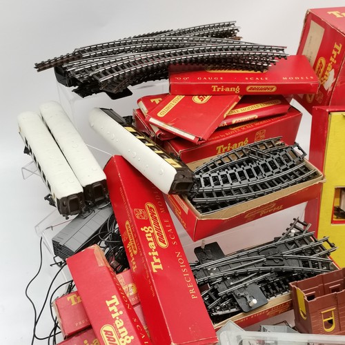 344 - Large qty of Tri-ang OO gauge electric inc RS.4 & boxed, signals. buildings, track etc