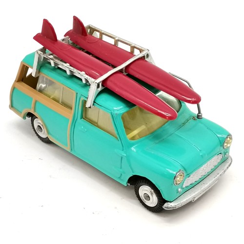 352 - Corgi boxed #485 B.M.C. Mini-countryman complete with surfer figure