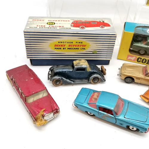 354 - Qty of toy cars inc boxed Dinky #189 Lamborghini Marzal, Corgi #109 Pennyburn workmens trailer (only... 