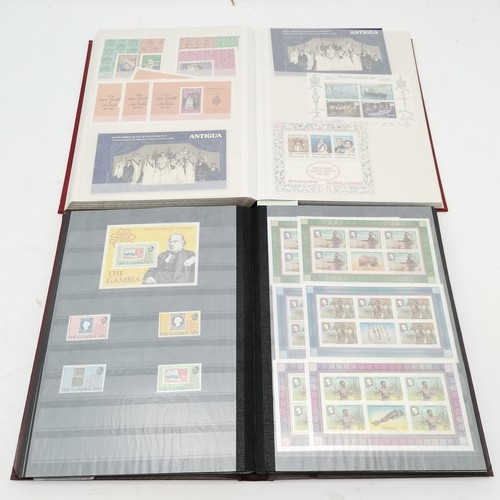 406 - Collection of 14 x stamp albums as follows i) green stockbook with small qty of used commonwealth in... 