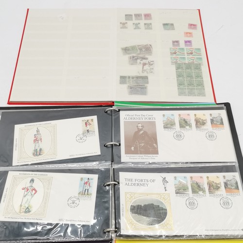 406 - Collection of 14 x stamp albums as follows i) green stockbook with small qty of used commonwealth in... 