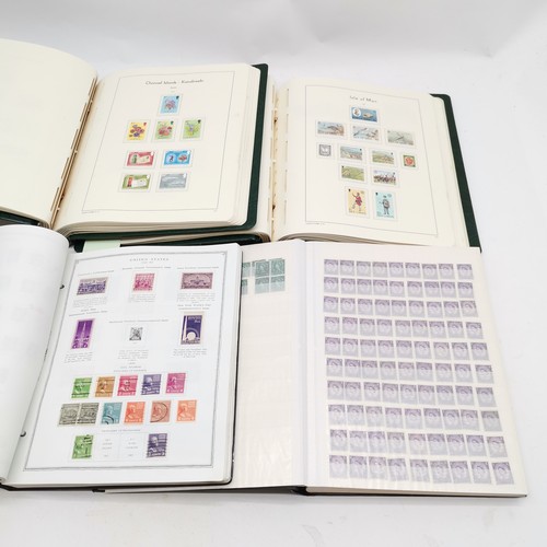 406 - Collection of 14 x stamp albums as follows i) green stockbook with small qty of used commonwealth in... 